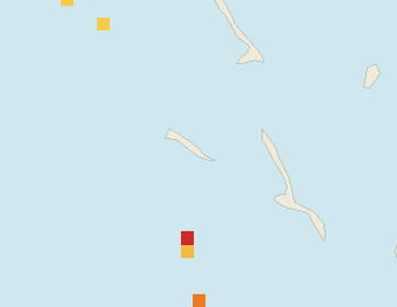 Satellite floating-algae map near Great Exuma, Jun 2026 (opens full map image in a new tab)