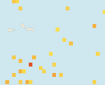 Satellite floating-algae map near Grand Turk, Jun 2026 (opens full map image in a new tab)