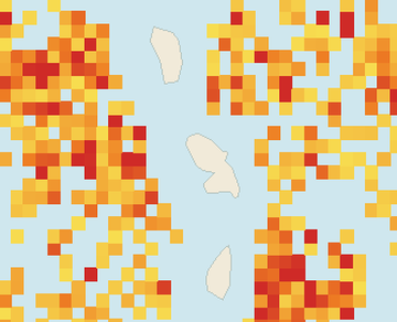 Satellite floating-algae map near Martinique West Coast, Jun 2026 (opens full map image in a new tab)
