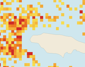 Satellite floating-algae map near Montego Bay, Jun 2026 (opens full map image in a new tab)