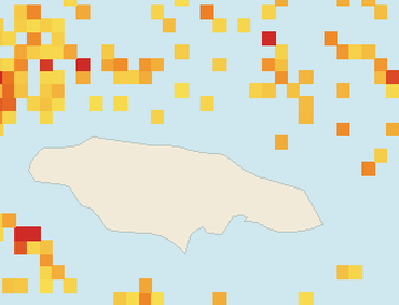 Satellite floating-algae map near Ocho Rios, Jun 2026 (opens full map image in a new tab)