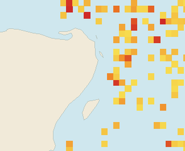 Satellite floating-algae map near Puerto Morelos, Jun 2026 (opens full map image in a new tab)