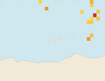 Satellite floating-algae map near Roatan, Jun 2026 (opens full map image in a new tab)