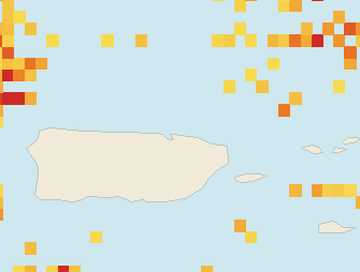 Satellite floating-algae map near San Juan and Isla Verde, Jun 2026 (opens full map image in a new tab)