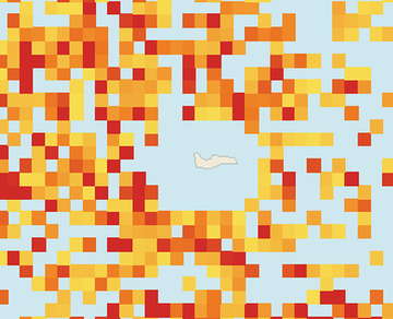 Satellite floating-algae map near Grand Cayman (Seven Mile Beach), Jul 2026 (opens full map image in a new tab)