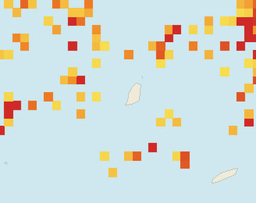 Satellite floating-algae map near Grand Anse, Jul 2026 (opens full map image in a new tab)