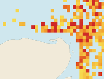Satellite floating-algae map near Isla Holbox, Jul 2026 (opens full map image in a new tab)