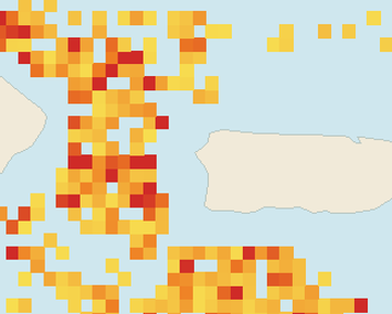 Satellite floating-algae map near Rincon, Jul 2026 (opens full map image in a new tab)