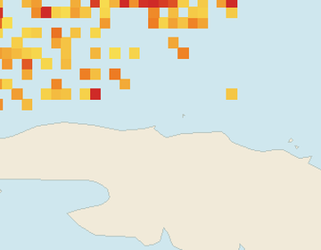 Satellite floating-algae map near Varadero, Jul 2026 (opens full map image in a new tab)