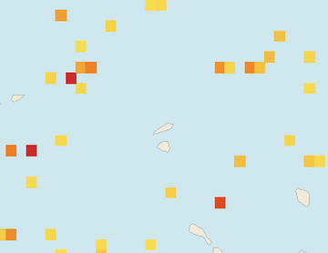 Satellite floating-algae map near Anguilla, Aug 2026 (opens full map image in a new tab)