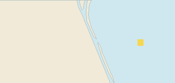 Satellite floating-algae map near Cocoa Beach, Aug 2026 (opens full map image in a new tab)