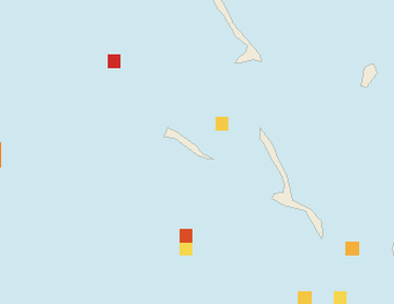 Satellite floating-algae map near Great Exuma, Aug 2026 (opens full map image in a new tab)
