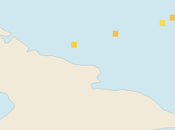 Satellite floating-algae map near Guardalavaca, Aug 2026 (opens full map image in a new tab)