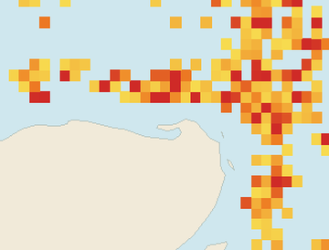 Satellite floating-algae map near Isla Holbox, Aug 2026 (opens full map image in a new tab)