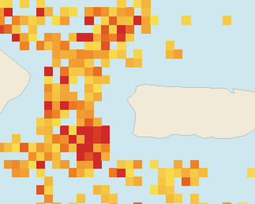 Satellite floating-algae map near Rincon, Aug 2026 (opens full map image in a new tab)