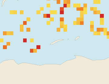Satellite floating-algae map near Roatan, Aug 2026 (opens full map image in a new tab)