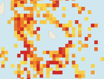 Satellite floating-algae map near South Coast Barbados, Aug 2026 (opens full map image in a new tab)