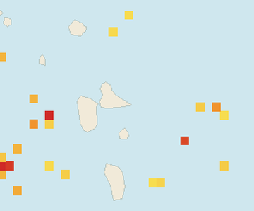 Satellite floating-algae map near Guadeloupe Atlantic Coast, Sep 2026 (opens full map image in a new tab)