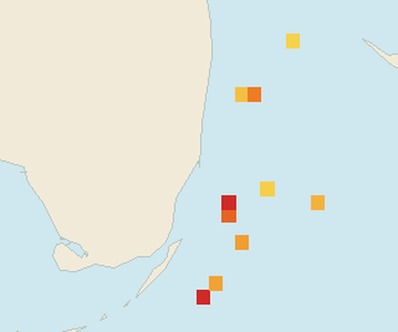 Satellite floating-algae map near Miami Beach, Sep 2026 (opens full map image in a new tab)